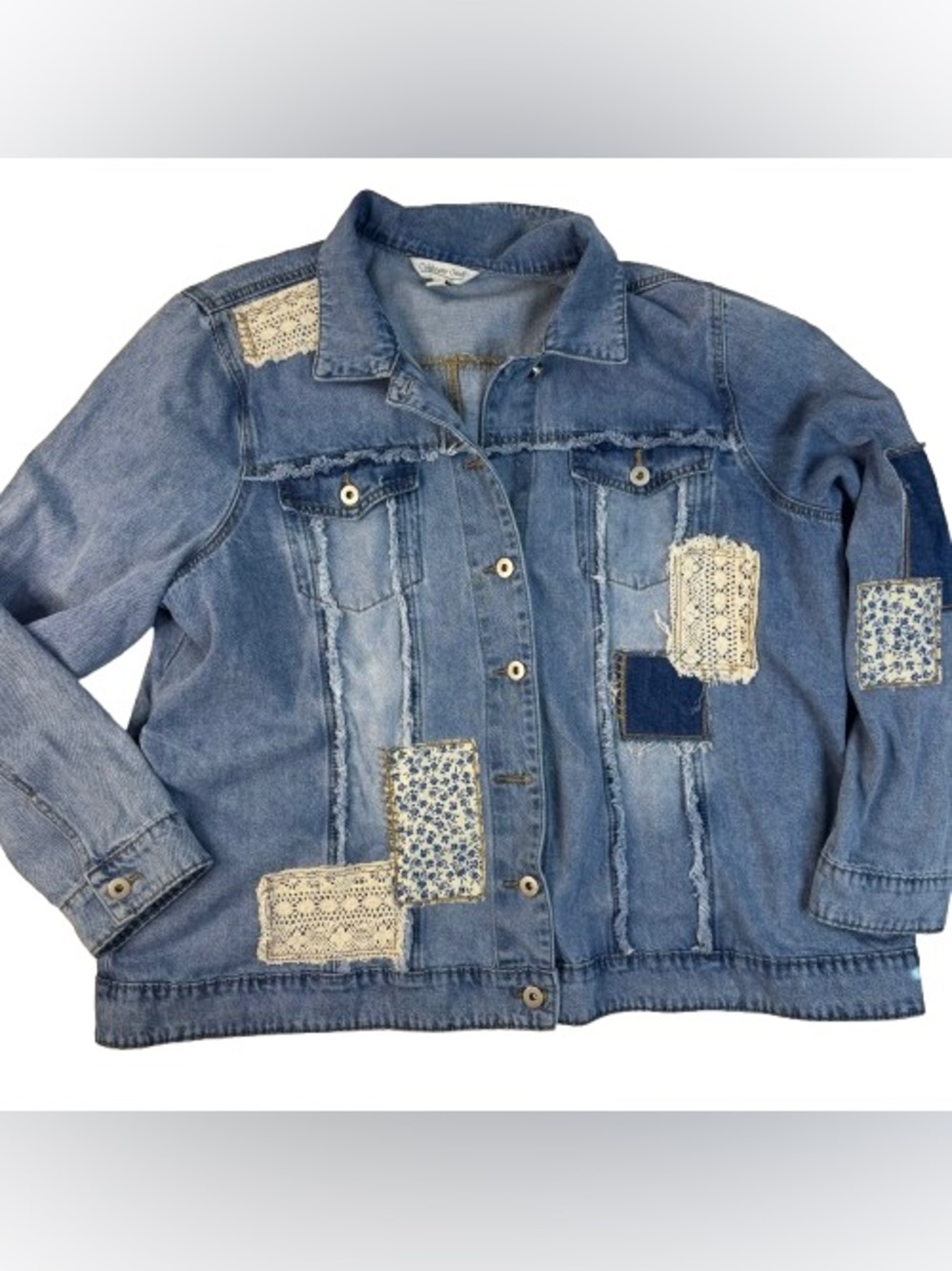Coldwater Creek Patchwork Denim Jacket
